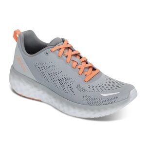 Aetrex Danika Arch Support Gray and Orange Women's Running Shoe